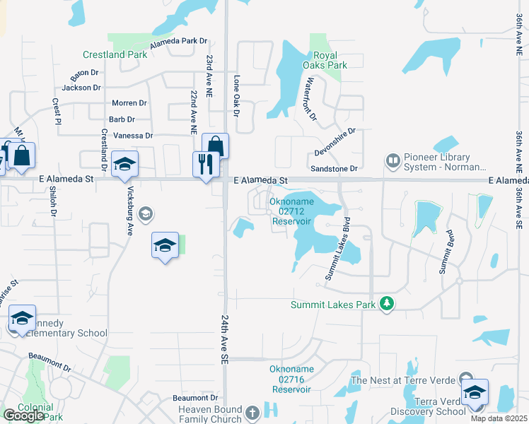 map of restaurants, bars, coffee shops, grocery stores, and more near 138 Rue De Montserrat in Norman