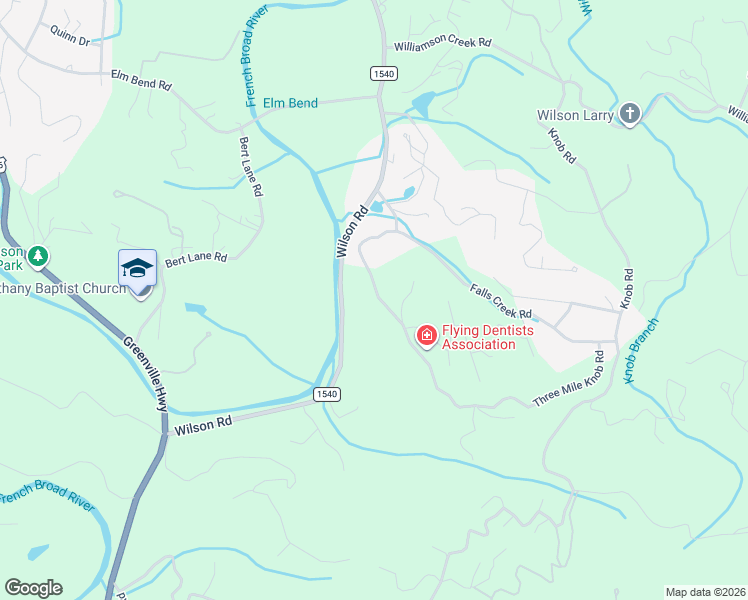 map of restaurants, bars, coffee shops, grocery stores, and more near 33 Oakridge Road in Pisgah Forest