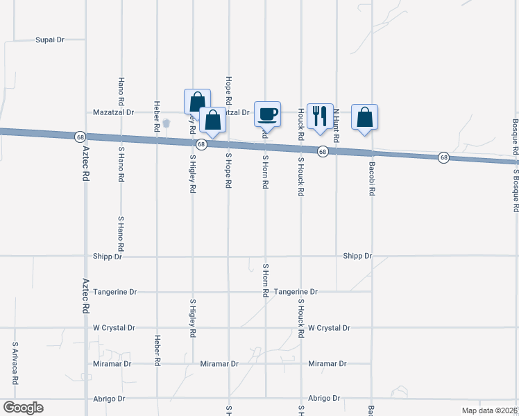map of restaurants, bars, coffee shops, grocery stores, and more near 255 South Horn Road in Golden Valley