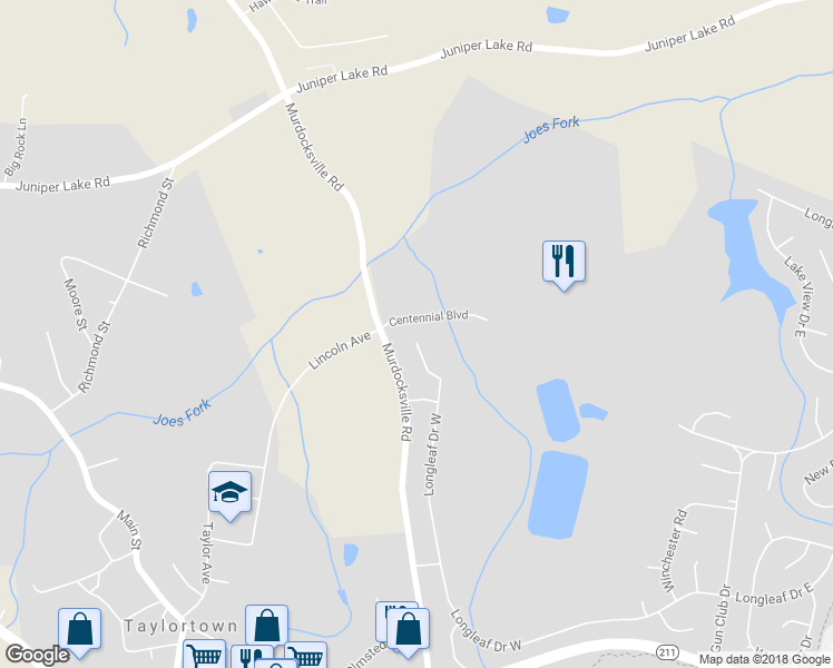 map of restaurants, bars, coffee shops, grocery stores, and more near 15 Juniper Lane in Pinehurst