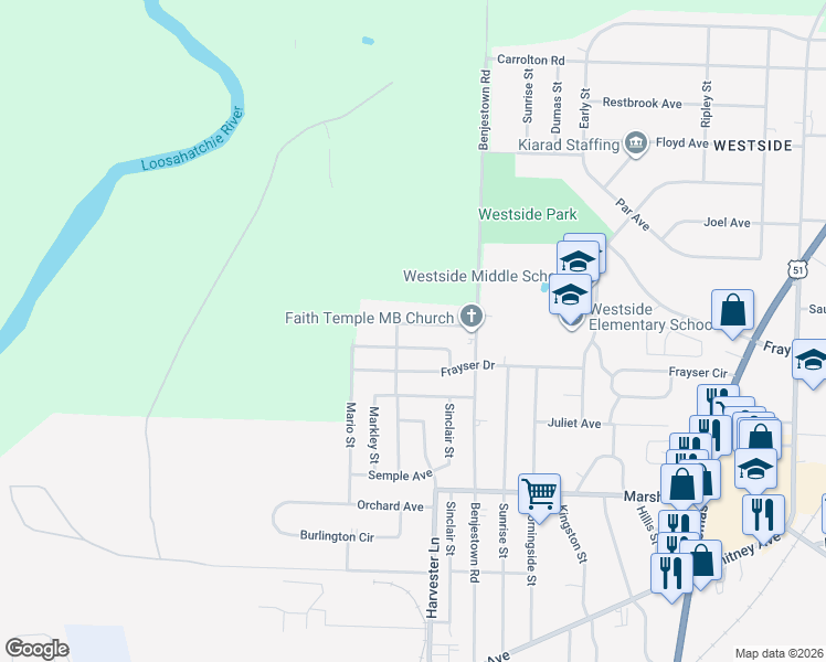 map of restaurants, bars, coffee shops, grocery stores, and more near 606 Leavert Avenue in Memphis