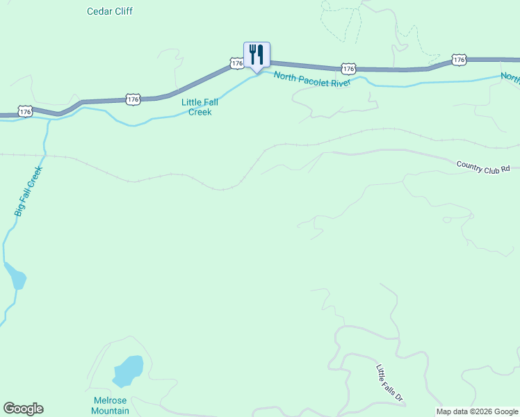 map of restaurants, bars, coffee shops, grocery stores, and more near 1107 SR in Tryon