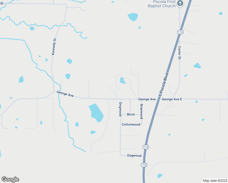 map of restaurants, bars, coffee shops, grocery stores, and more near 1400 George Avenue in Pocola