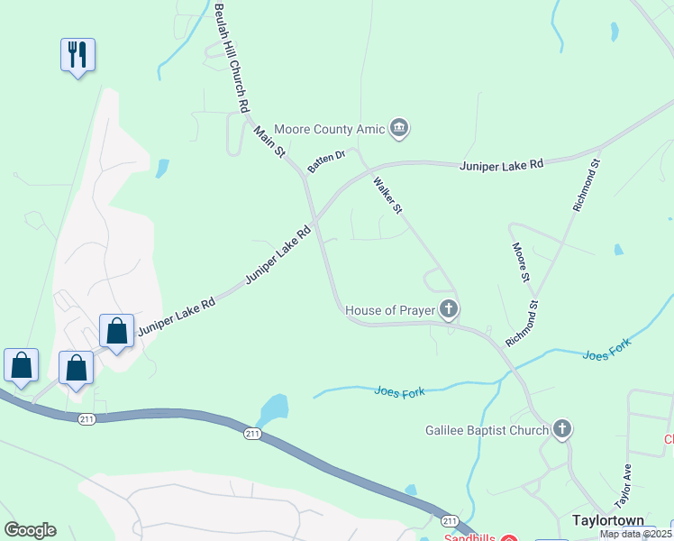 map of restaurants, bars, coffee shops, grocery stores, and more near 7681 Main Street in West End