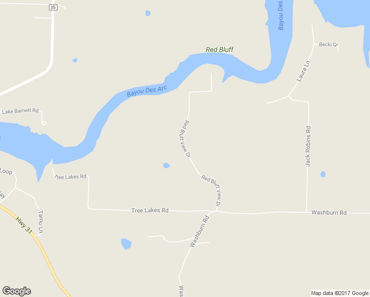 map of restaurants, bars, coffee shops, grocery stores, and more near Red Bluff View Drive in Searcy