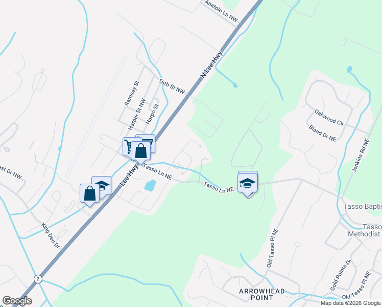 map of restaurants, bars, coffee shops, grocery stores, and more near 5044 Shelterwood Drive Northeast in Cleveland