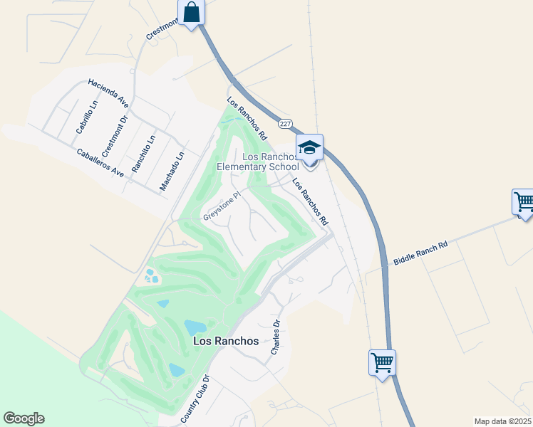 map of restaurants, bars, coffee shops, grocery stores, and more near 5895 Tamarisk Way in San Luis Obispo