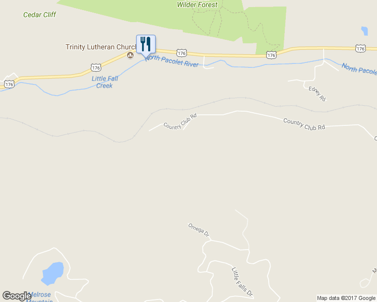 map of restaurants, bars, coffee shops, grocery stores, and more near 1107 SR in Tryon