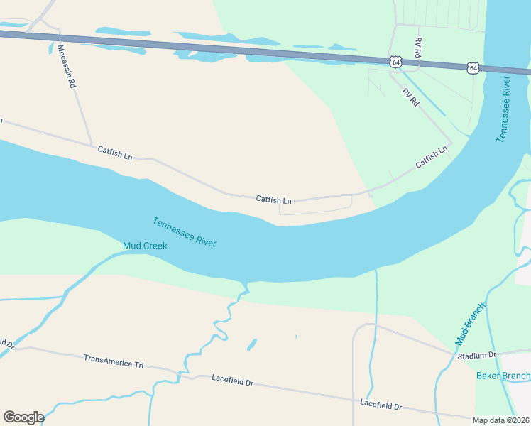map of restaurants, bars, coffee shops, grocery stores, and more near 2306 Catfish Lane in Crump