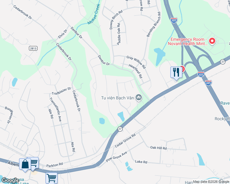 map of restaurants, bars, coffee shops, grocery stores, and more near in Charlotte