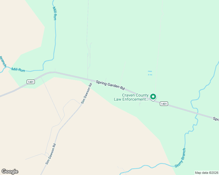 map of restaurants, bars, coffee shops, grocery stores, and more near 2093 Spring Garden Road in New Bern