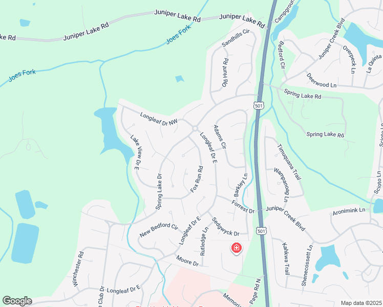 map of restaurants, bars, coffee shops, grocery stores, and more near 280 Spring Lake Drive in Pinehurst