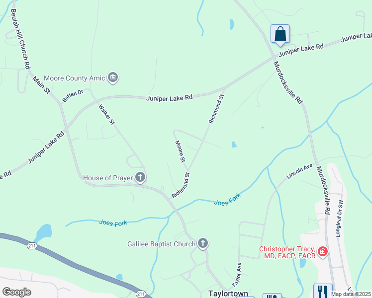 map of restaurants, bars, coffee shops, grocery stores, and more near Chatham Street in Taylortown