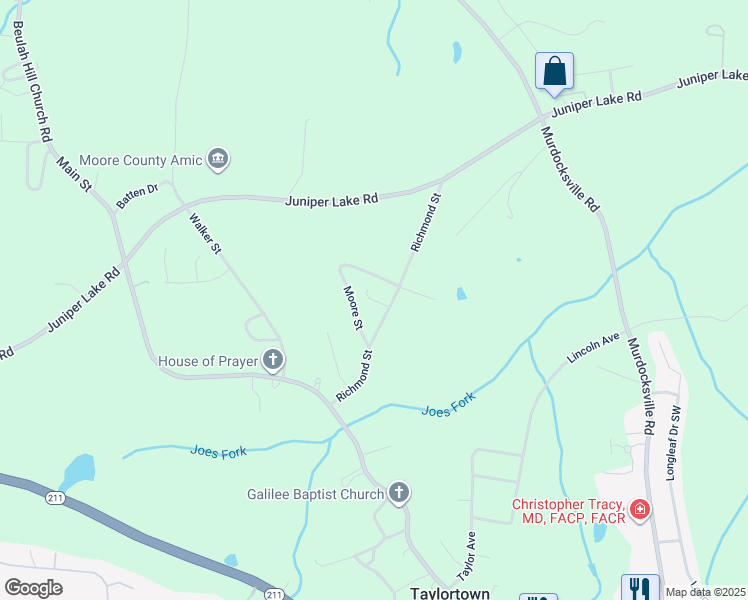 map of restaurants, bars, coffee shops, grocery stores, and more near Chatham Street in Taylortown