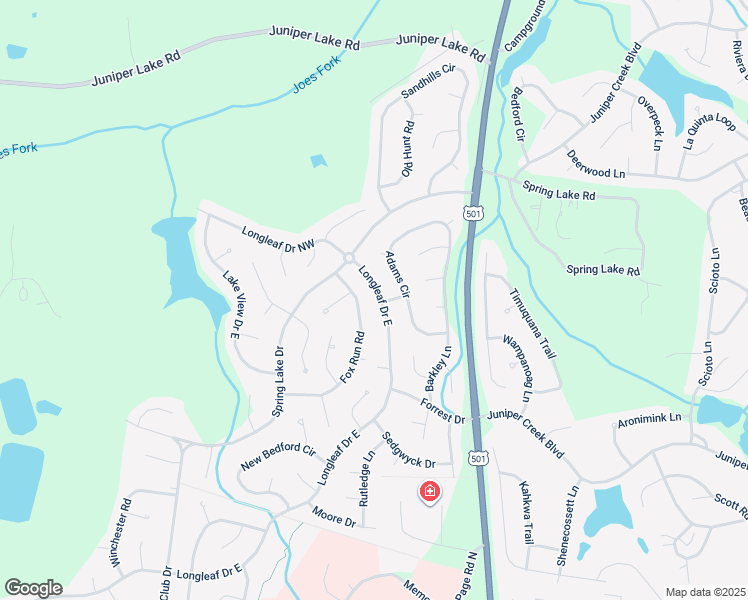 map of restaurants, bars, coffee shops, grocery stores, and more near 1360 Longleaf Drive East in Pinehurst