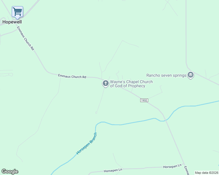 map of restaurants, bars, coffee shops, grocery stores, and more near 3567 Emmaus Church Road in Mount Olive