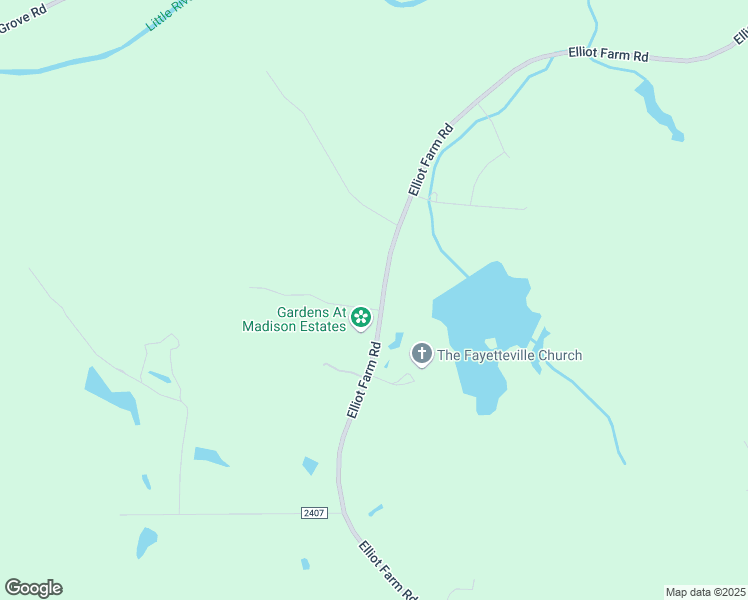 map of restaurants, bars, coffee shops, grocery stores, and more near 1819 Elliot Farm Road in Fayetteville