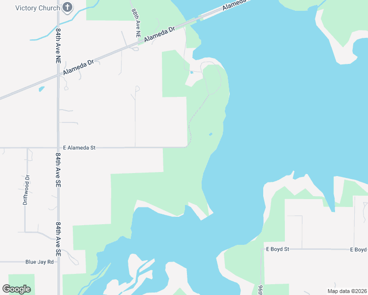 map of restaurants, bars, coffee shops, grocery stores, and more near 9905 East Alameda Street in Norman