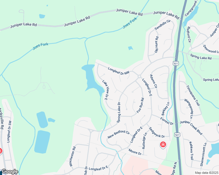 map of restaurants, bars, coffee shops, grocery stores, and more near 108 Lake View Drive East in Pinehurst