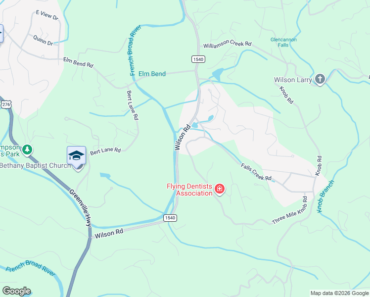 map of restaurants, bars, coffee shops, grocery stores, and more near 226 Three Mile Knob Road in Transylvania County