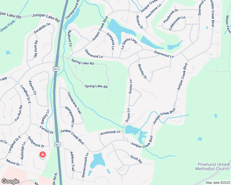 map of restaurants, bars, coffee shops, grocery stores, and more near Passion Lane in Moore County