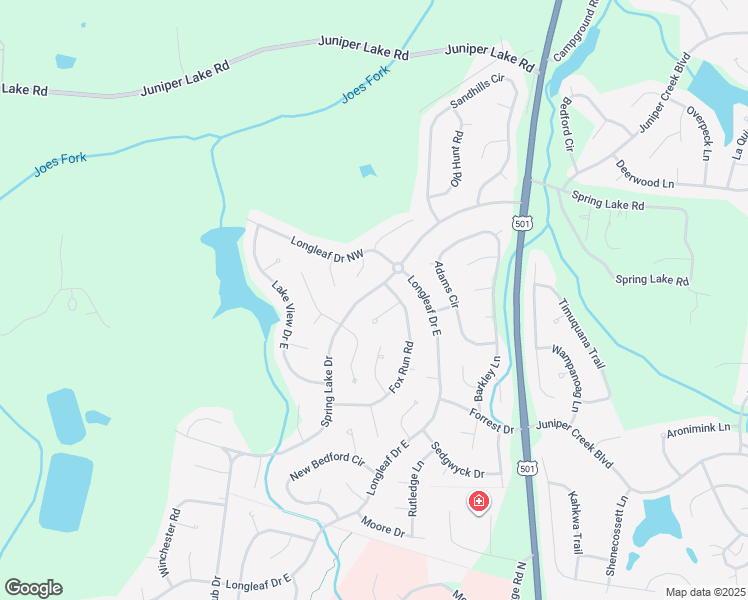 map of restaurants, bars, coffee shops, grocery stores, and more near 280 Spring Lake Dr in Pinehurst