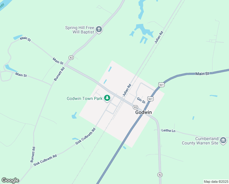 map of restaurants, bars, coffee shops, grocery stores, and more near 9008 Main Street in Godwin