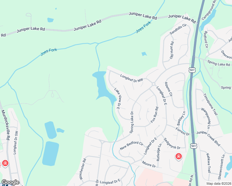 map of restaurants, bars, coffee shops, grocery stores, and more near 135 Lake View Drive East in Pinehurst