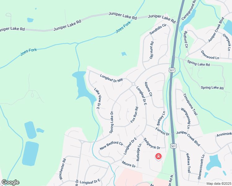 map of restaurants, bars, coffee shops, grocery stores, and more near 22 Alexander Lane in Pinehurst