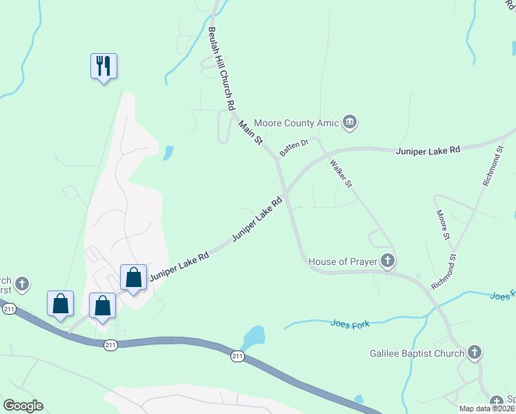 map of restaurants, bars, coffee shops, grocery stores, and more near 112 Birdnest Court in Taylortown