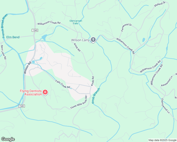 map of restaurants, bars, coffee shops, grocery stores, and more near 504 Knob Road in Pisgah Forest