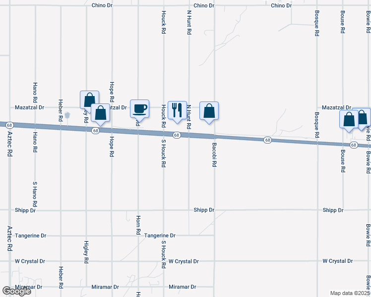 map of restaurants, bars, coffee shops, grocery stores, and more near 4086 W Hwy 68 in Golden Valley