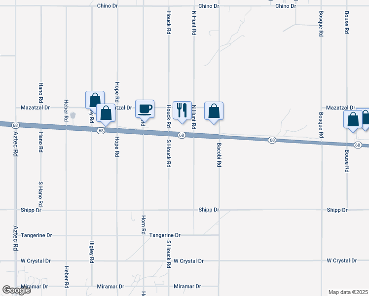 map of restaurants, bars, coffee shops, grocery stores, and more near 4086 W Hwy 68 in Golden Valley