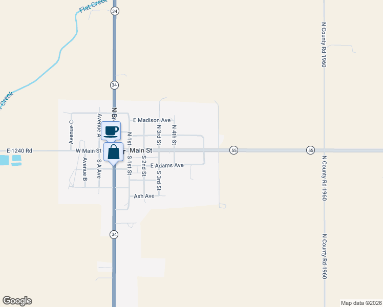 map of restaurants, bars, coffee shops, grocery stores, and more near 600 Main Street in Carter