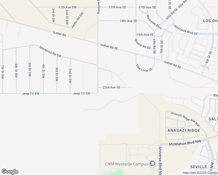 map of restaurants, bars, coffee shops, grocery stores, and more near 23rd Avenue Southeast in VILLAGE OF LOS RANCHOS