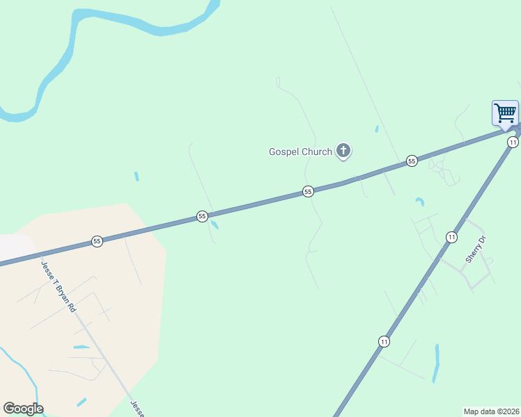 map of restaurants, bars, coffee shops, grocery stores, and more near 3245 North Carolina 55 in Kinston