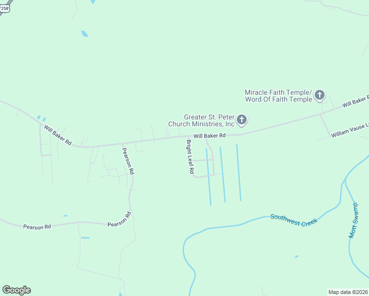 map of restaurants, bars, coffee shops, grocery stores, and more near 266 Fordham Grady Cmt Road in Kinston
