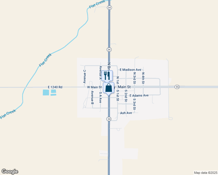 map of restaurants, bars, coffee shops, grocery stores, and more near in Carter