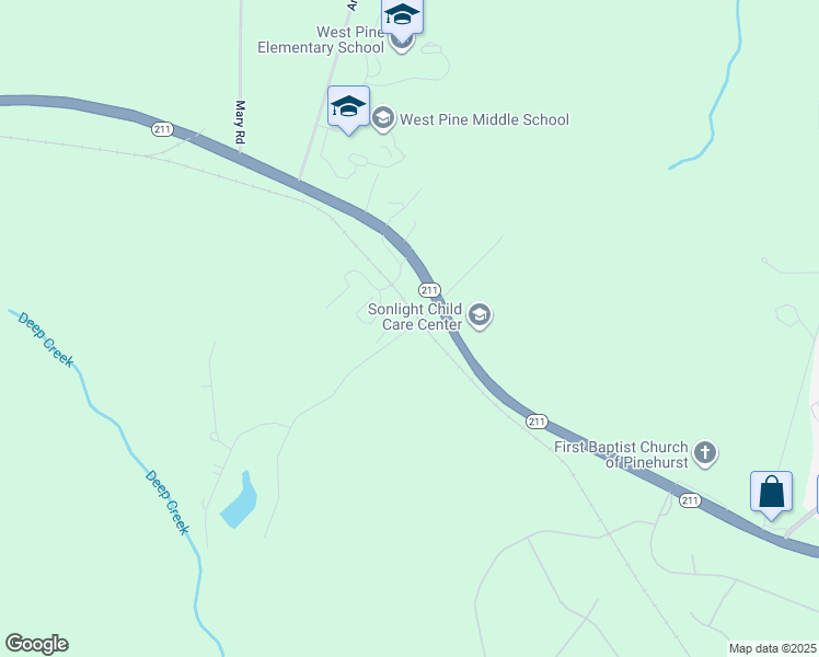 map of restaurants, bars, coffee shops, grocery stores, and more near Pine Valley Lane in Aberdeen