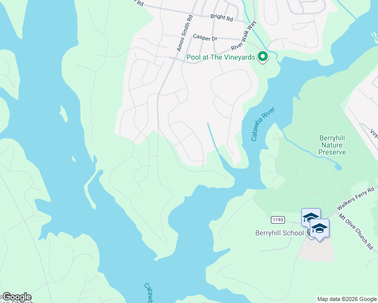map of restaurants, bars, coffee shops, grocery stores, and more near 6391-6451 Post Office Road in Charlotte