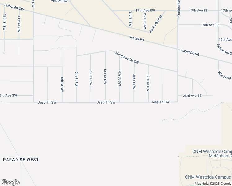 map of restaurants, bars, coffee shops, grocery stores, and more near 2304 5th Street Southwest in Rio Rancho