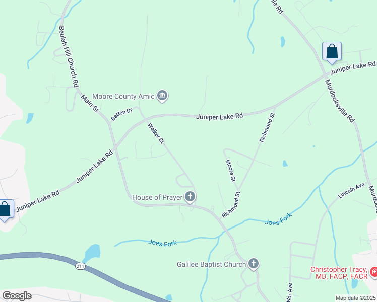 map of restaurants, bars, coffee shops, grocery stores, and more near Walker Street in Taylortown