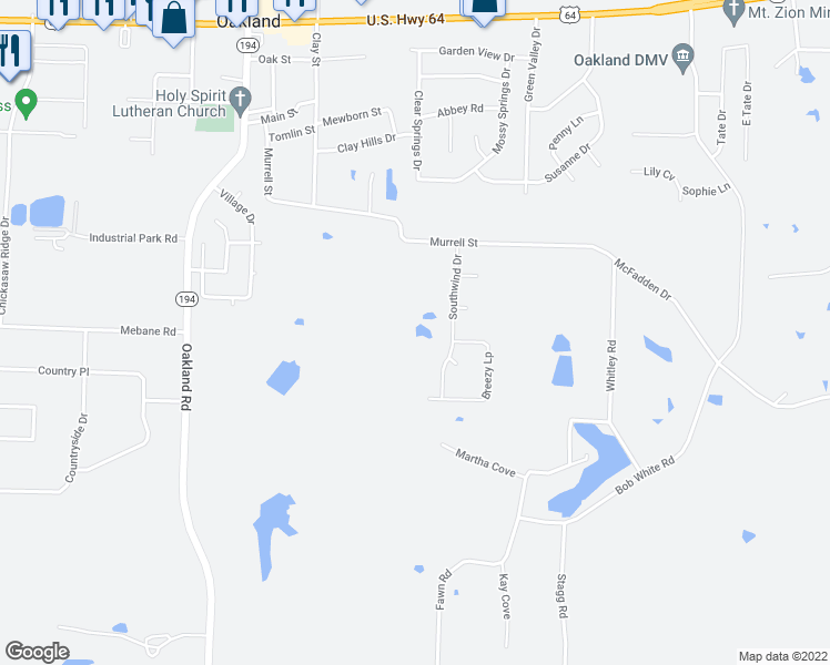 map of restaurants, bars, coffee shops, grocery stores, and more near 540 Murrell Street in Oakland