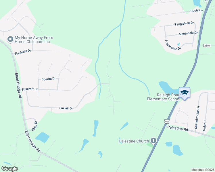 map of restaurants, bars, coffee shops, grocery stores, and more near 8327 Foxtrail Drive in Fayetteville