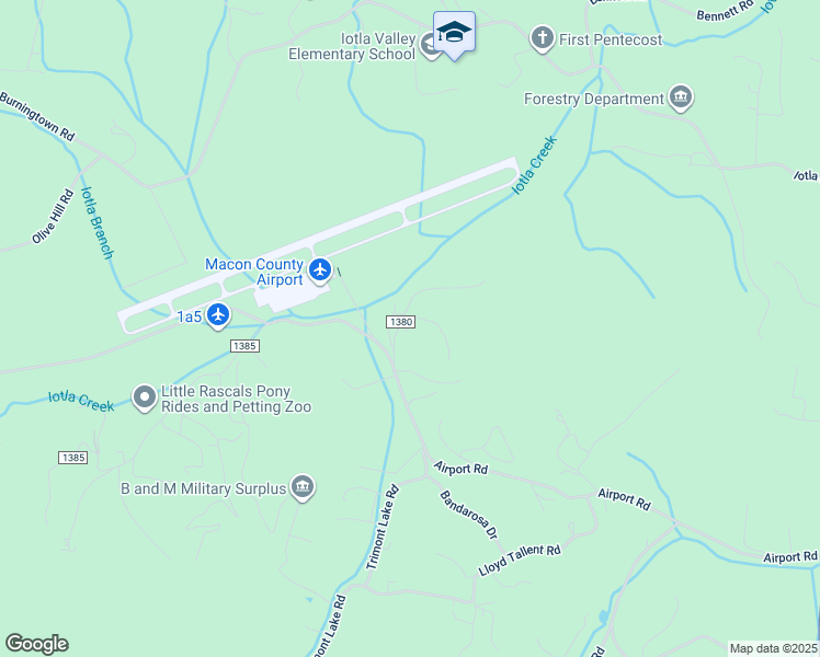 map of restaurants, bars, coffee shops, grocery stores, and more near 5 May Apple Lane in Franklin