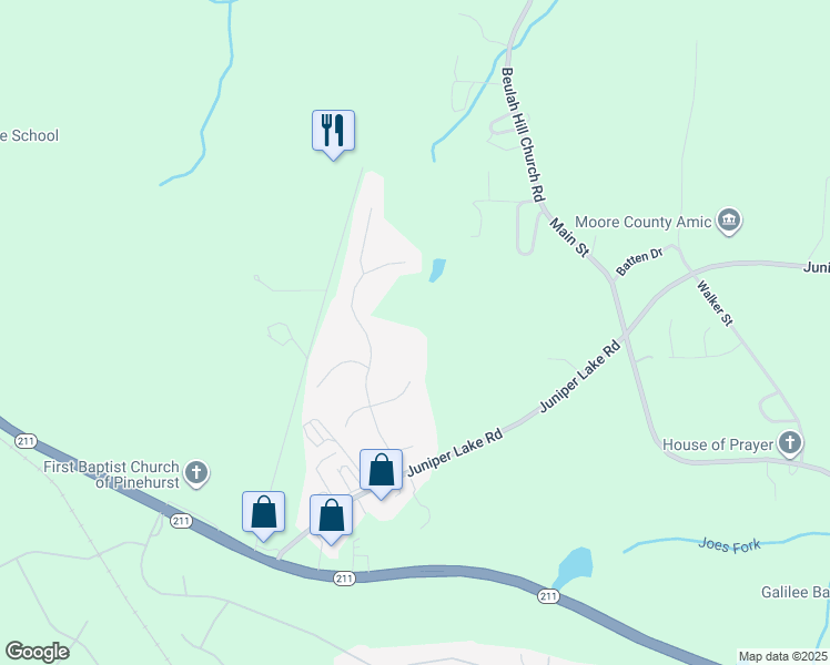 map of restaurants, bars, coffee shops, grocery stores, and more near 112 Pinesage Drive in West End