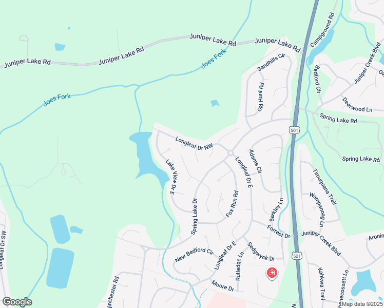 map of restaurants, bars, coffee shops, grocery stores, and more near 5 Alexander Lane in Pinehurst