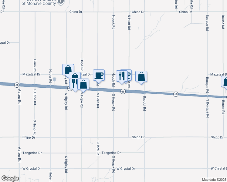 map of restaurants, bars, coffee shops, grocery stores, and more near 2 South Houck Road in Golden Valley