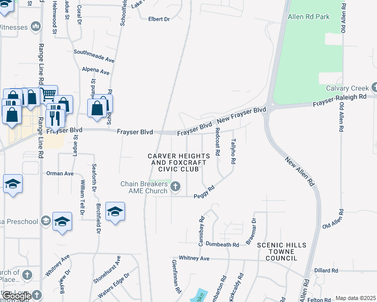 map of restaurants, bars, coffee shops, grocery stores, and more near 3465 Reynard Road in Memphis