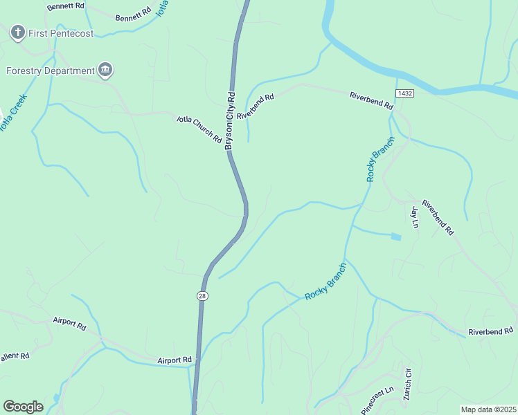 map of restaurants, bars, coffee shops, grocery stores, and more near 3281 Bryson City Road in Franklin